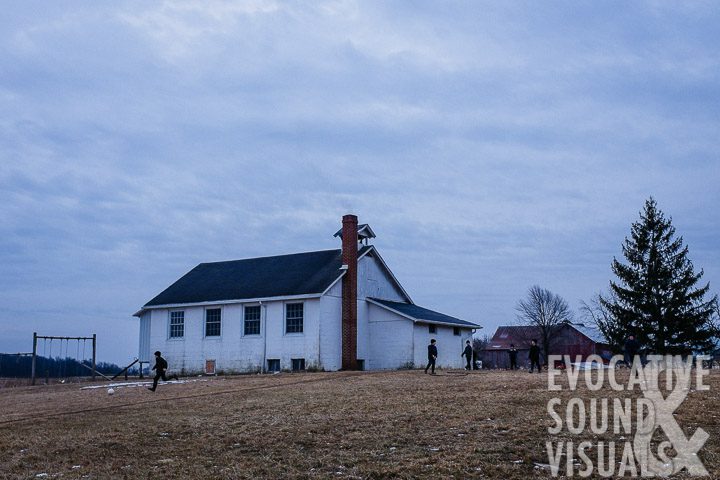 Children play soccer outside an Amish schoolyard on Thursday, February 1, 2018. Photo by Richard Alan Hannon
