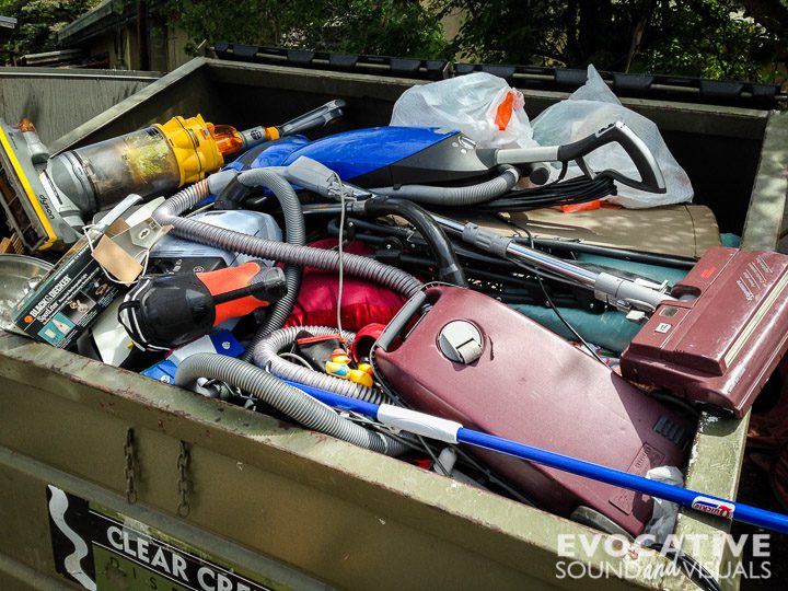 Vacuum cleaners in a dumpster outside Sun Valley, Idaho. Photo by Richard Alan Hannon