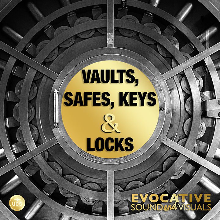 Vaults, Safes, Keys and Locks sound effects library by Evocative Sound and Visuals.