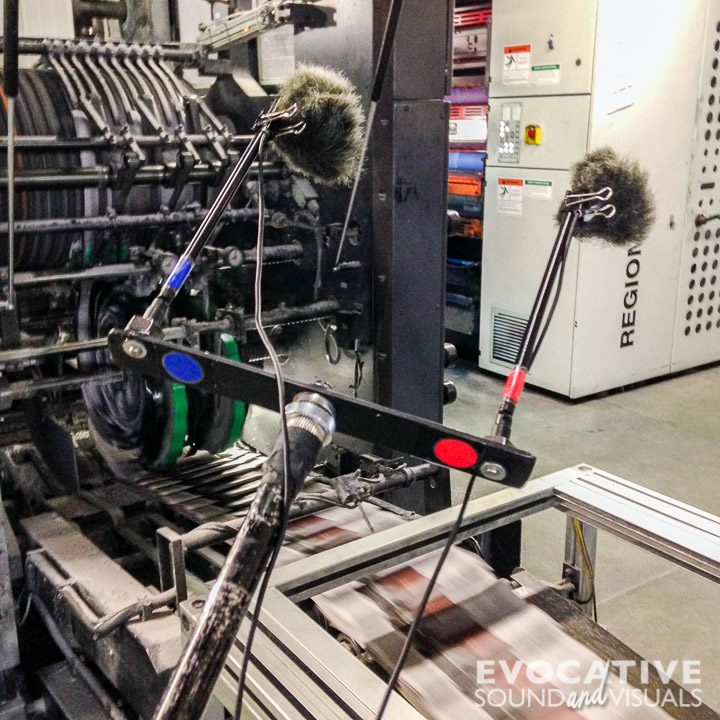 A manRoland Regioman offset printing press in operation at The Advocate press facility in Baton Rouge, Louisiana on June 30, 2014. Photo by Richard Alan Hannon.