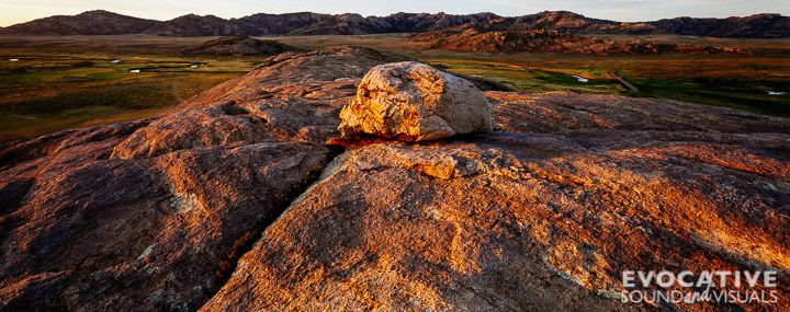 The view looking south from atop Independence Rock at sunrise on June 4, 2012. Photo by Richard Alan Hannon